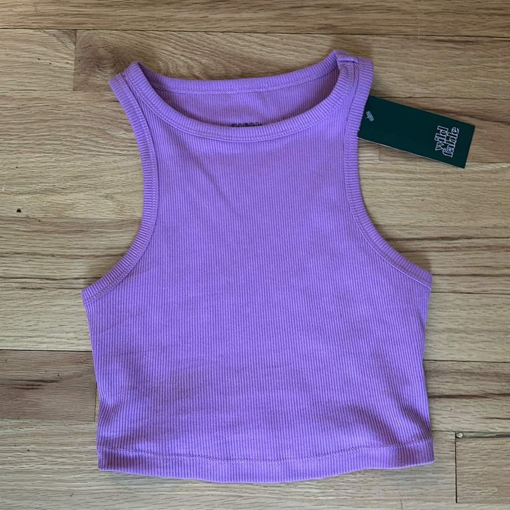 purple crop top